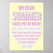 Geachte zomer poster (Voorkant)