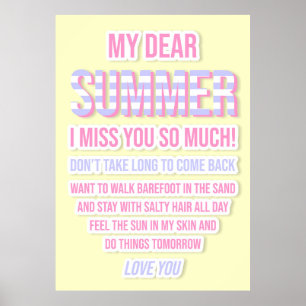 Geachte zomer poster