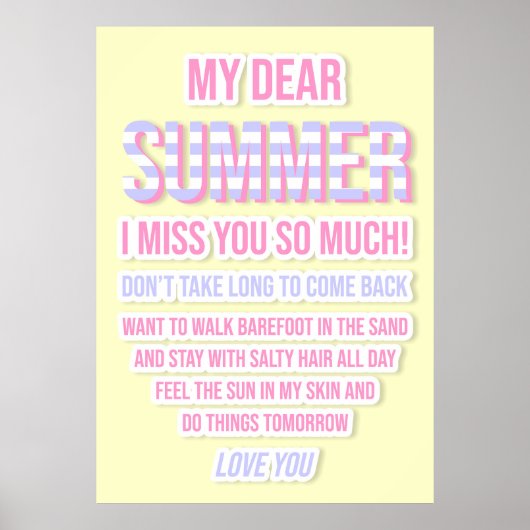 Geachte zomer poster (Voorkant)