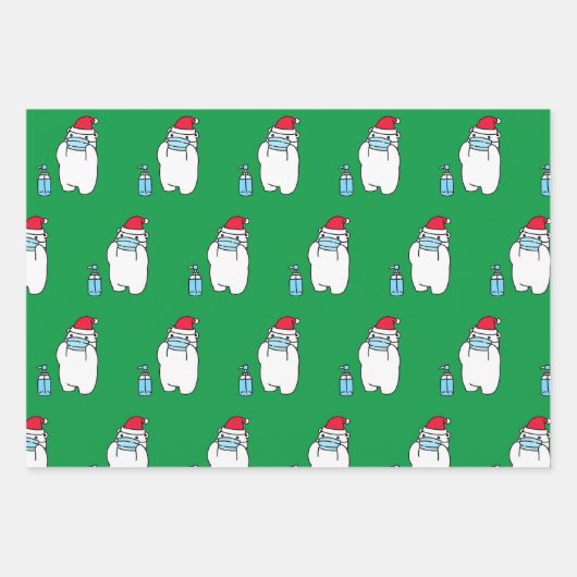 GEACTIVEERDE CHRISTMAS COVID19 AFBEELDINGEN FLAT B INPAKPAPIER VEL (Voorkant 2)