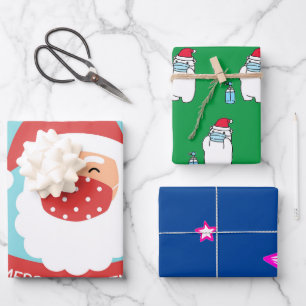 GEACTIVEERDE CHRISTMAS COVID19 AFBEELDINGEN FLAT B INPAKPAPIER VEL