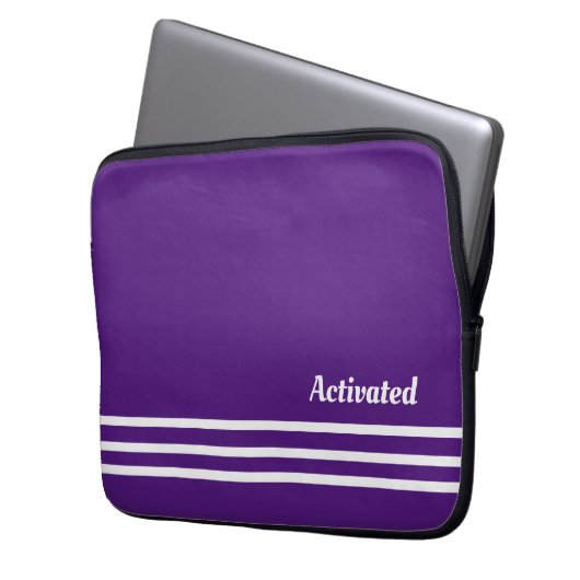 geactiveerde paarse laptoptas laptop sleeve (Voorkant Links)