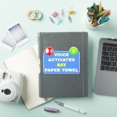 Geactiveerde stem zegt papieren handdoek sticker (iPad Cover)