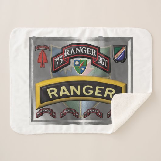 Geactualiseerd ontwerp 75th Ranger Regiment Sherpa Deken (Voorkant (horizontaal))