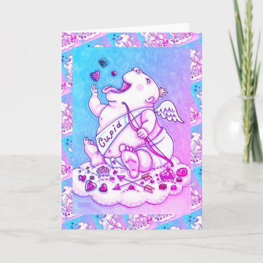 GEADDICEERD OM VAN FUNNY BABY CUPID, CHOCOLATE SNO FEESTDAGEN KAART (Voorkant)