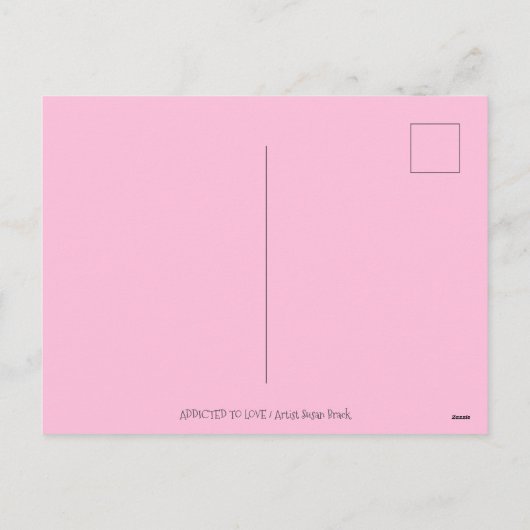 GEADDICEERD OM VAN FUNNY BABY CUPID, CHOCOLATE SNO FEESTDAGENKAART (Achterkant)