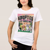 Geadopteerd is mijn favoriete ras Tri-Blend Shirt (Voorkant)
