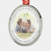 Geadopteerde foto Keepsake eerste kerst Metalen Ornament (Links)