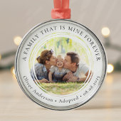 Geadopteerde foto Keepsake eerste kerst Metalen Ornament