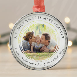 Geadopteerde foto Keepsake eerste kerst Metalen Ornament