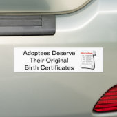 Geadopteerden verdienen OBC's Bumpersticker (Op auto)