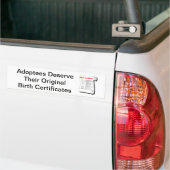 Geadopteerden verdienen OBC's Bumpersticker (Op Truck)