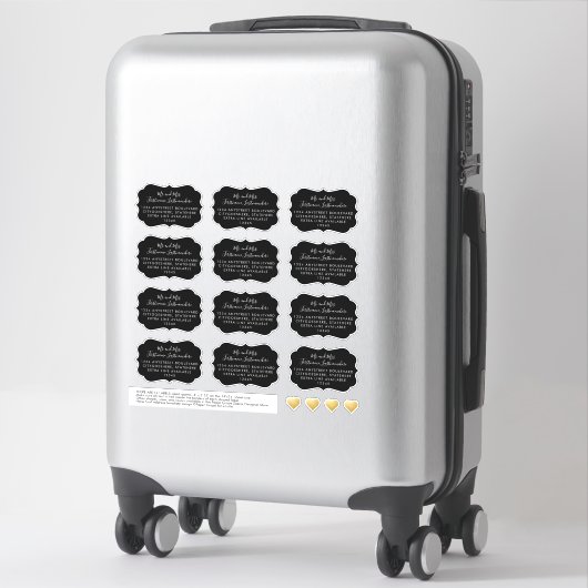 Geadresseerde Gast Mailing Labels Bracket Shape Bl (Koffer)