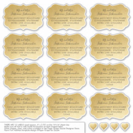 Geadresseerde Gast Mailing Labels Bracket Shape Go