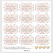 Geadresseerde Gast Mailing Labels Bracket Shape Pi (Vel)