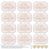 Geadresseerde Gast Mailing Labels Bracket Shape Pi (Voorkant)