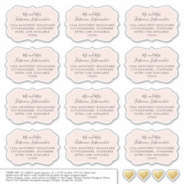 Geadresseerde Gast Mailing Labels Bracket Shape Pi