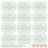 Geadresseerde Gast Mailing Labels Bracket Vorm Gro (Voorkant)