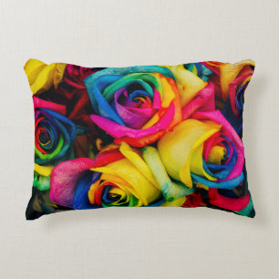 Geadsorbeerde bloemen in blokvorm accent kussen