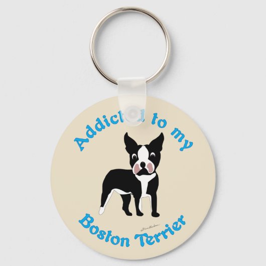 Geadviseerd aan Mijn Boston Terrier Sleutelhanger (Voorkant)