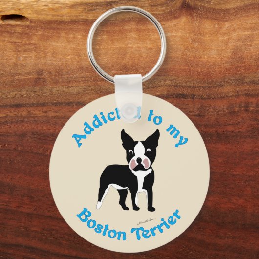 Geadviseerd aan Mijn Boston Terrier Sleutelhanger (Voorkant)