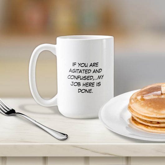 Geagiteerde en verwarde Mok