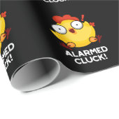 Gealarmeerd door Cluck Funny Chicken Clock Pun Dar Cadeaupapier (Rol Hoek)