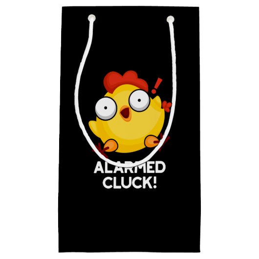 Gealarmeerd door Cluck Funny Chicken Clock Pun Dar Klein Cadeauzakje (Voorkant)