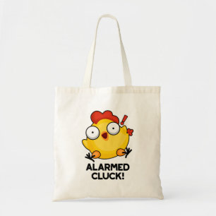 Gealarmeerd door Cluck Funny Chicken Clock Pun Tote Bag