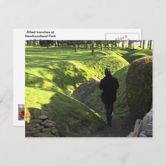 Geallieerde loopgraven in Newfoundland Park in de  Briefkaart (Voorkant / Achterkant)