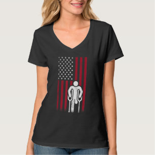 Geamputeerde Amerikaanse Vlag - Gehandicapt Patrio T-shirt