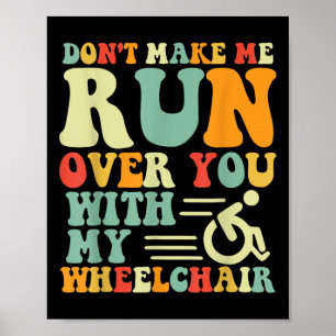 Geamputeerde Fun Rolstoel Racing Bysketbyll Handic Poster