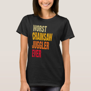 Geamputeerde handarmamputatie slechtste kettingzaa t-shirt