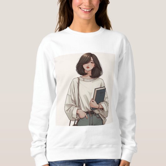 Geanimeerd bedrukt Sweatshirt voor Vrouwen | winte (Voorkant)