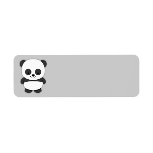 Geanimeerd Beer Panda Etiket (Voorkant)