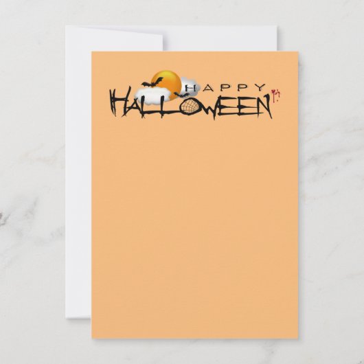 Geanimeerd Halloween Skeleton Kaart (Achterkant)