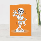 Geanimeerd Halloween Skeleton Kaart (Voorkant)