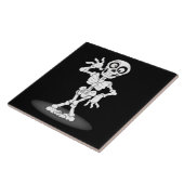 Geanimeerd Halloween Skeleton Tegeltje (Zijkant)