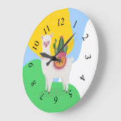 Geanimeerd lamaontwerp grote klok (Hoek)