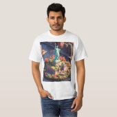 Geanimeerd Liberty Statue NYC Manhattan T-shirt (Voorkant volledig)