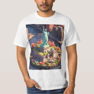 Geanimeerd Liberty Statue NYC Manhattan T-shirt