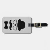 Geanimeerd Mustach Face Bagagelabel (Voorkant horizontaal)