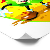 Geanimeerd recyclingsymbool met aluminium blikje poster (Hoek)