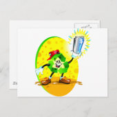 Geanimeerd recyclingsymbool met aluminium briefkaart (Voorkant / Achterkant)