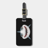 Geanimeerd Scary Shark Face Bagagelabel (Voorkant verticaal)