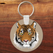 Geanimeerd tijgergezicht sleutelhanger (Voorkant)