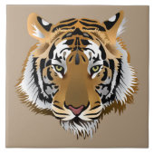 Geanimeerd tijgergezicht tegeltje (Voorkant)