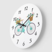 Geanimeerde achtergrond van fiets grote klok (Hoek)