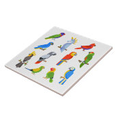 Geanimeerde achtergrond van parrots tegeltje (Zijkant)