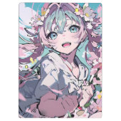 Geanimeerde AI Generated Meisje Klembord (Achterkant)